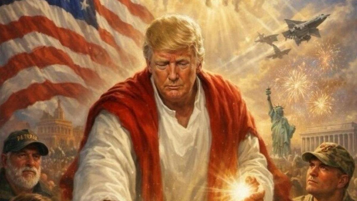 🇺🇸米国 【政治・宗教】トランプ氏、自身をイエスに見立てたAI画像を投稿後に削除　批判受け